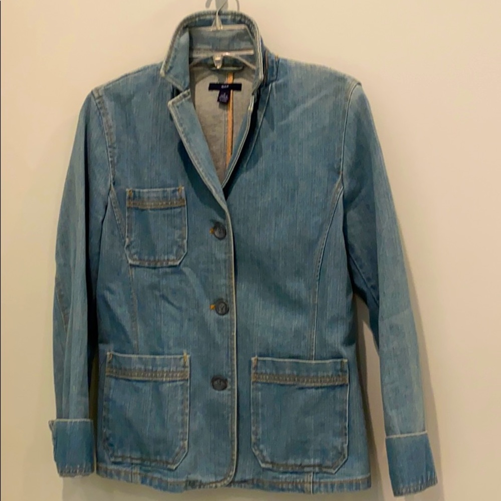 Gap Washed Denim Blazer -Size S